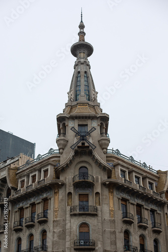 Argentina, Buenos Aires, famous old Confiteria El Molino building on Congreso Square after it's renovation. © lucas