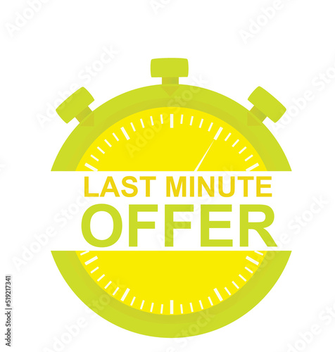 Last minute offer. vector illustration
