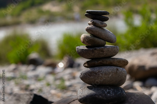 Photography zen stones on the beach