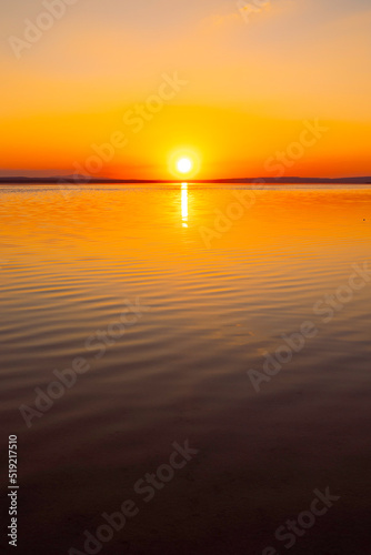 Sunset over the lake. Inspirational or quote vertical story background photo