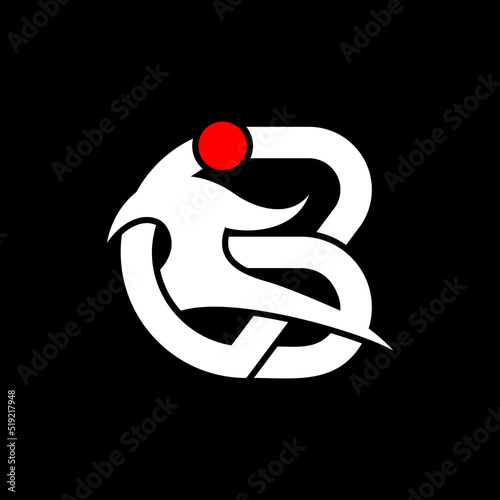 GB kickboxing or BG and B or G abstract letter mark vector logo monogram template