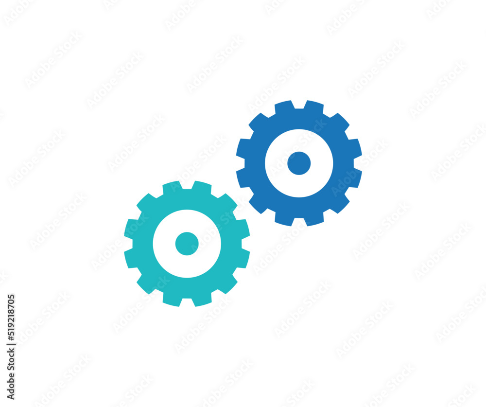 Gear icon, cog wheel, engine circle logo design. Gears mechanism and cog wheel on white background. Progress or construction concept vector design and illustration.
