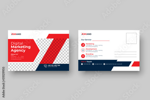 Modern, Creative And Professional Corporate Postcard Layout Design