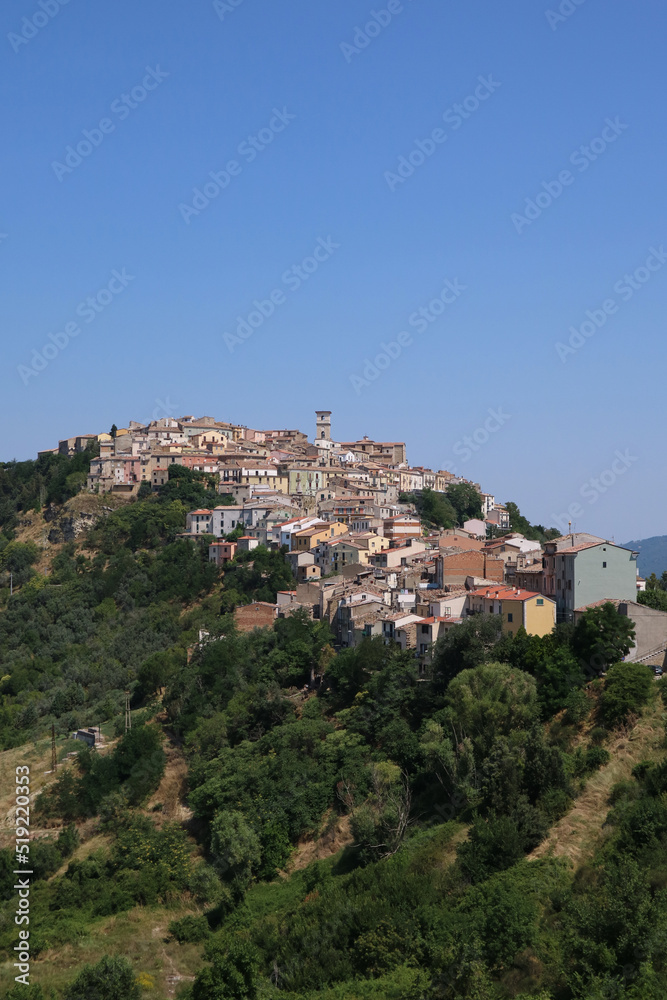 Panoramic view of the Molise village of Trivento, Italy.