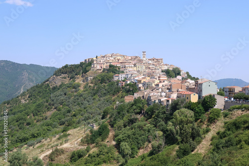 Panoramic view of the Molise village of Trivento, Italy.