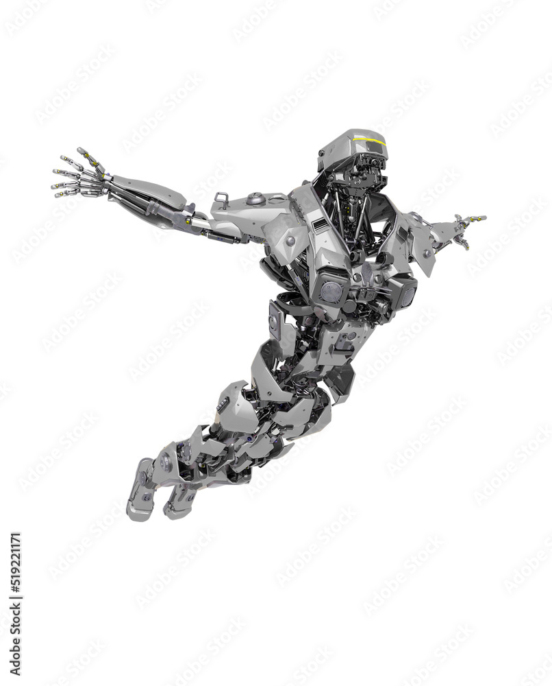 master robot is free like a bird in white background master robot is free like a bird in white background