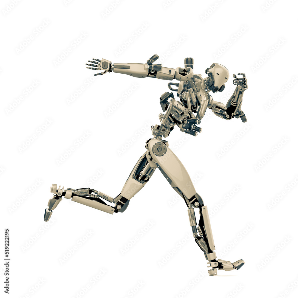 super robot is running very fast super robot is running very fast