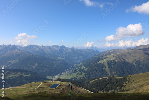 view from the top of the mountain austrian alps