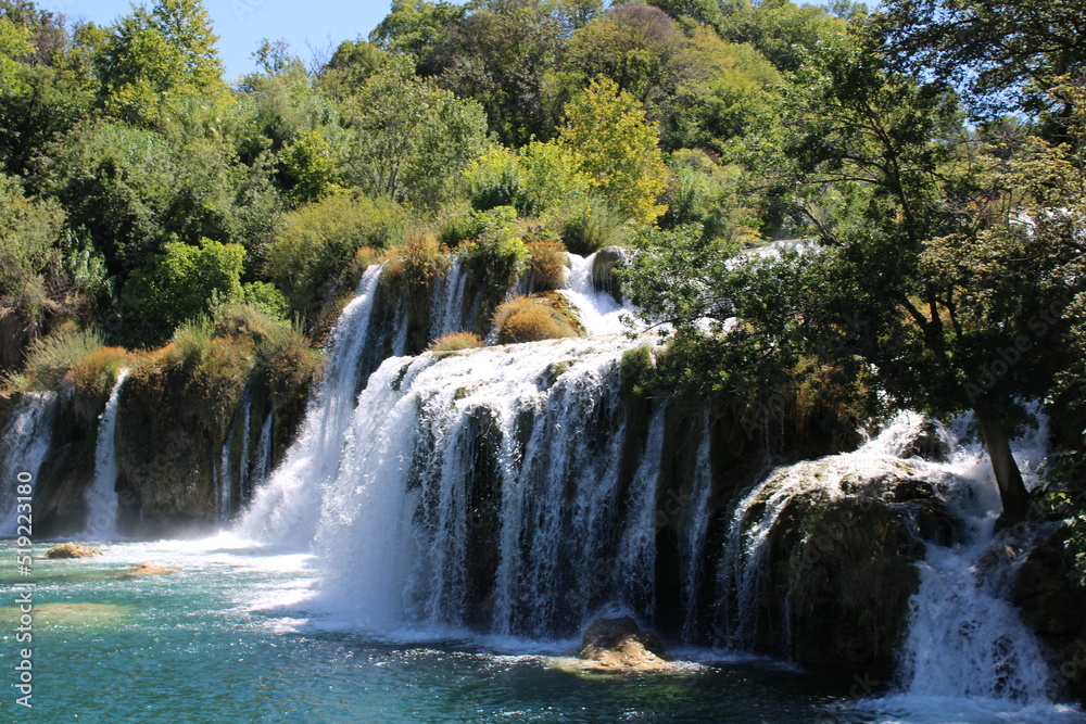 Obraz premium Waterfalls Nature mountains clear blue