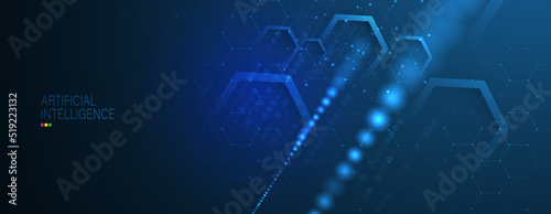 Conceptual technology illustration of artificial intelligence