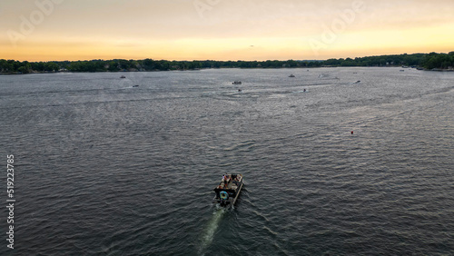 Lake boating, drone © SomnoMan