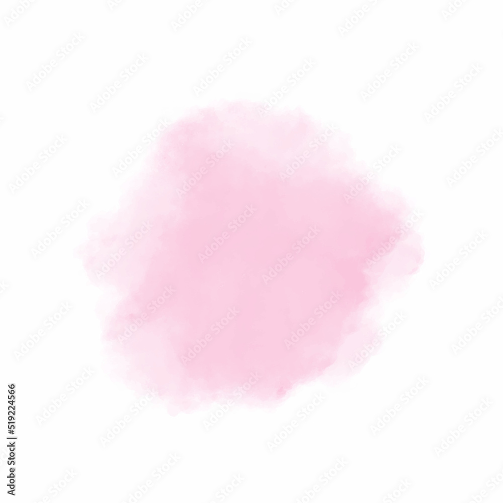 Pink watercolor brush paint vector stylized striped card. Aquarelle abstract hand drawn paper texture liquid colour background