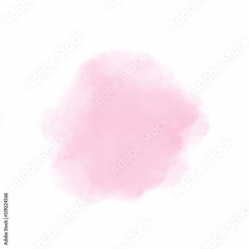 Pink watercolor brush paint vector stylized striped card. Aquarelle abstract hand drawn paper texture liquid colour background