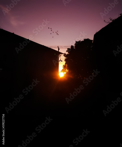 sunset in the morning 