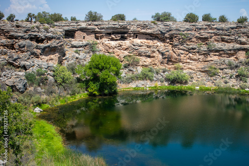 Montezuma's Well Cliff Dwellings looking at the the Natural Spring Pool