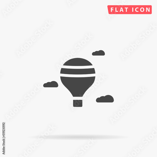 Hot air ballon flat vector icon