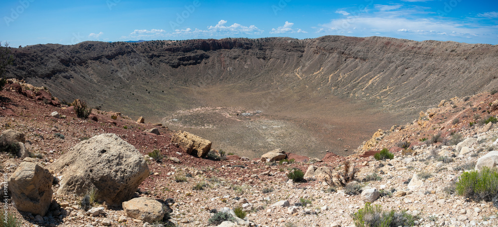 The Barringer Meteor Crater where a Meteor Blasted a Giant Hole in the ...