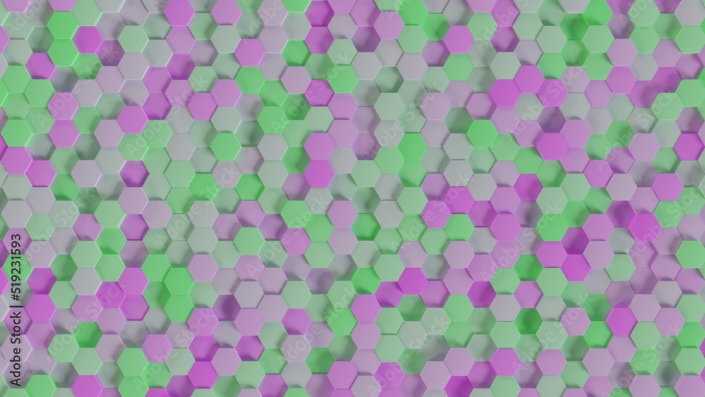 colorful hexagone