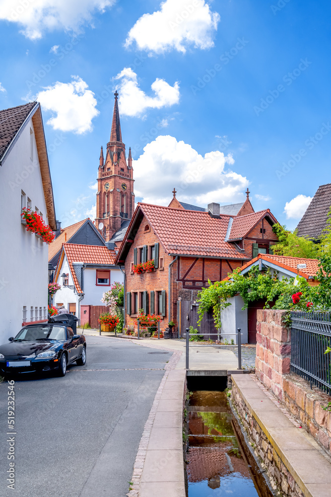 Obraz premium Bachgasse, Langen, Hessen, Deutschland 