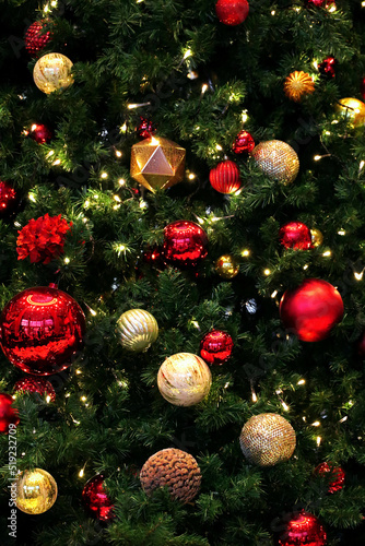 Christmas tree decoration as background material