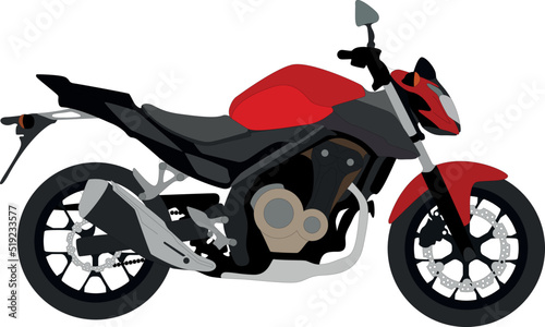 Motorcycle icon. Color motorcycle vector.