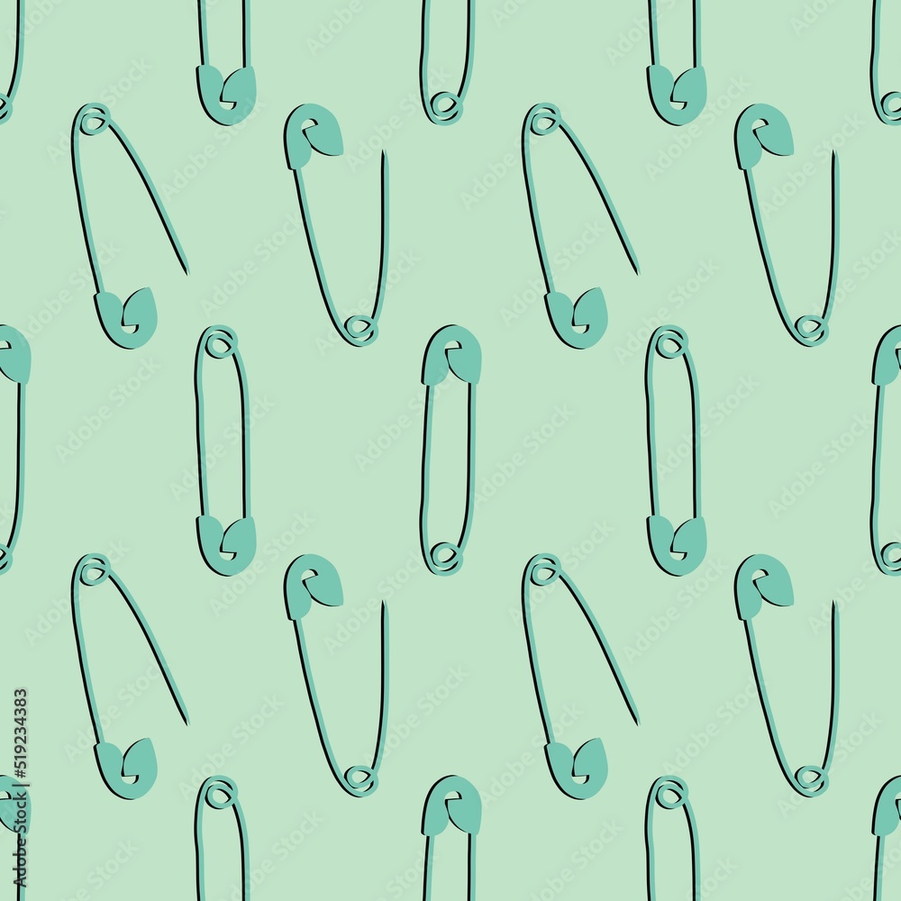 Metallic pins seamless sewing pattern for wrapping paper and fabrics and hobbies and kids and clothes print Metallic pins seamless sewing pattern for wrapping paper and fabrics and hobbies and kids and clothes print