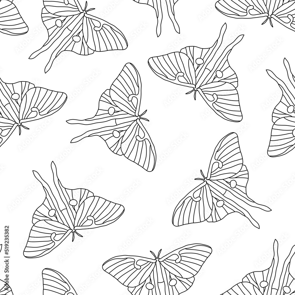 Luna moth seamless butterfly pattern for fabrics and wrapping paper and notebooks and summer clothes print and kids Luna moth seamless butterfly pattern for fabrics and wrapping paper and notebooks and summer clothes print and kids