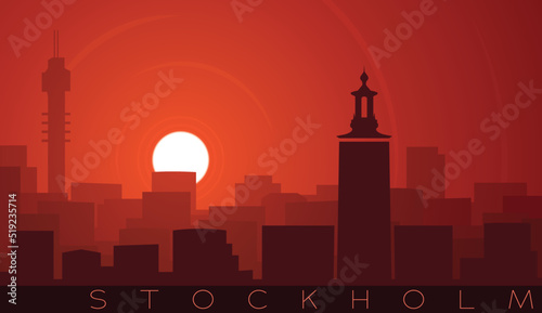 Photography Stockholm Low Sun Skyline Scene