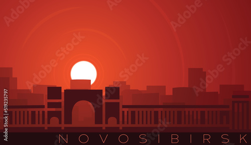 Novosibirsk Low Sun Skyline Scene
