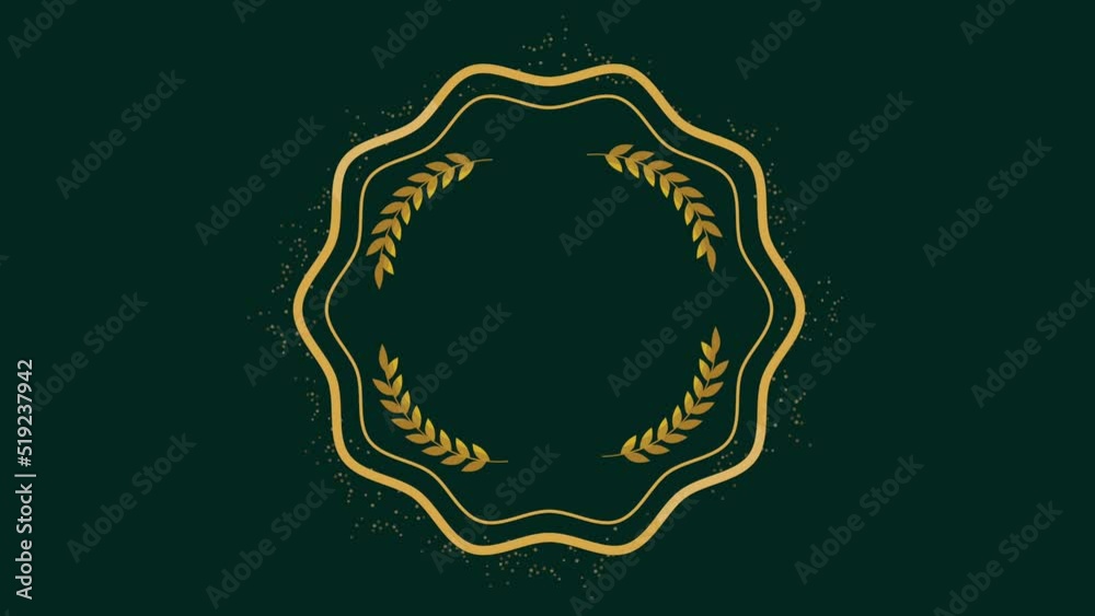 golden frame with lace animation