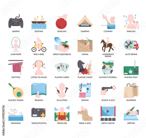 Set of Activity thin line icons for any web and app project.