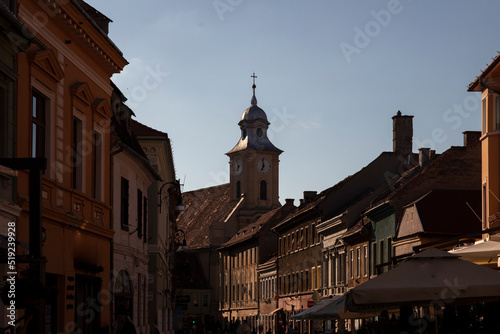The Council Square of old town Brasov Romania