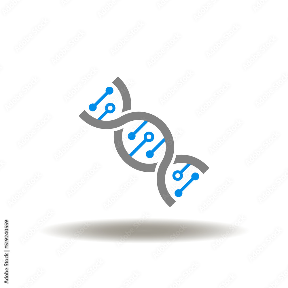 Vector illustration of dna helix with genome map. Icon of dna engineering sequence. Symbol of spiral sequence. Vector illustration of dna helix with genome map. Icon of dna engineering sequence. Symbol of spiral sequence.