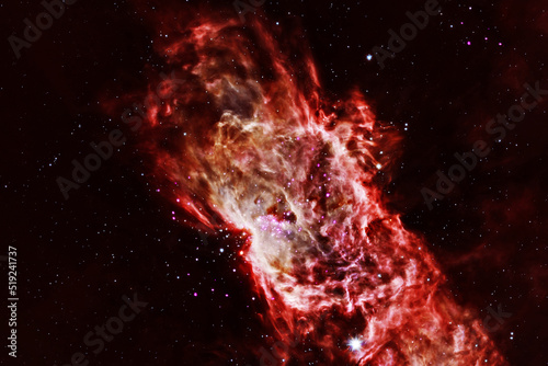 Beautiful galaxy in red. Elements of this image furnished by NASA