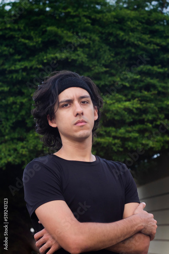 Thoughtful young successful man after his sports practice