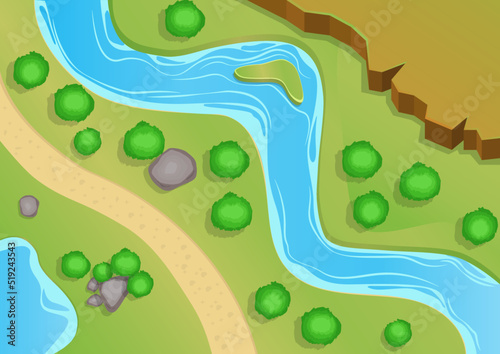 top view of the river