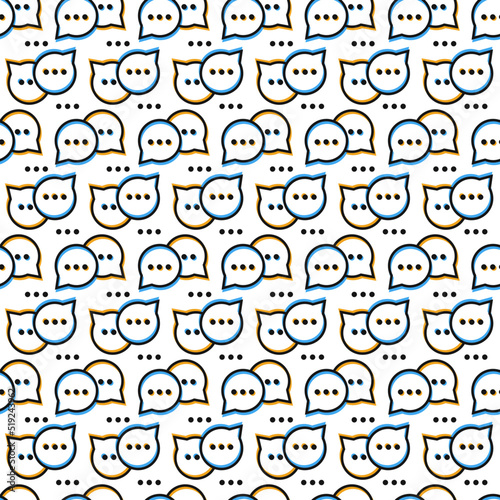 Vector speech bubble pattern for chat, sms message app, website. Bubble talk background cartoon style. 10 eps