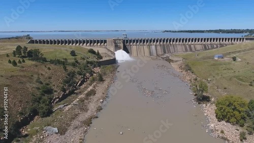 Aerial view of Vaal Dam, South Africa. The Waali Dam in South Africa was built in 1938 and lies 77 km south of OR Tambo. photo