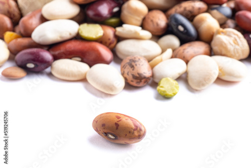 Wallpaper Mural many dried multi-colored beans closeup, an assortment of various kidney beans and peas Torontodigital.ca