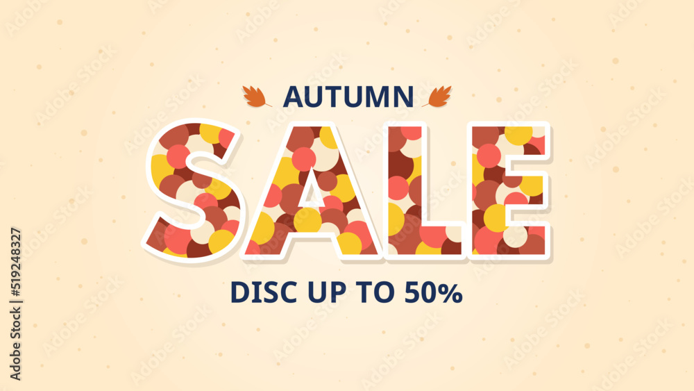 Fototapeta premium Autumn sale banner template
