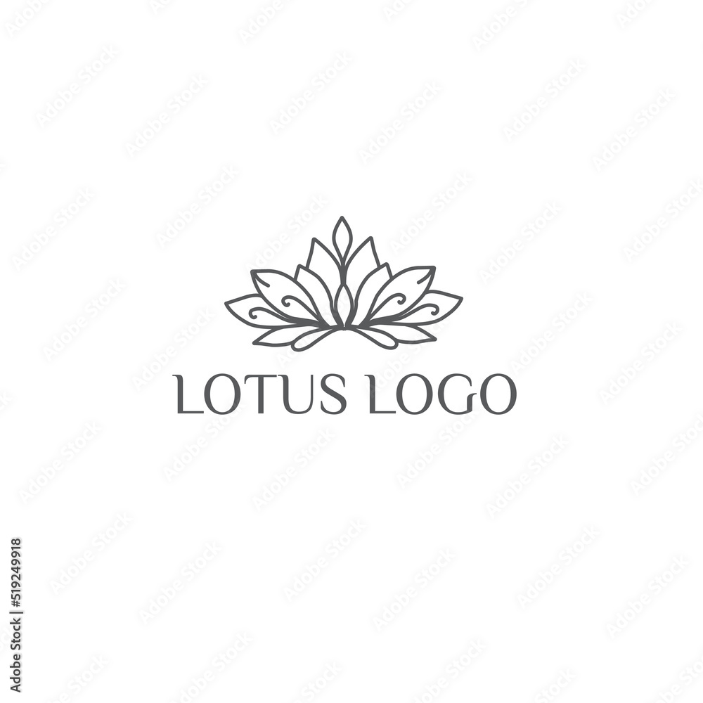 Flower logo, Lotus Flower logo design template, designed based vector format, clean and simple illustration for your company