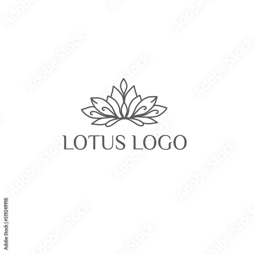 Flower logo  Lotus Flower logo design template  designed based vector format  clean and simple illustration for your company
