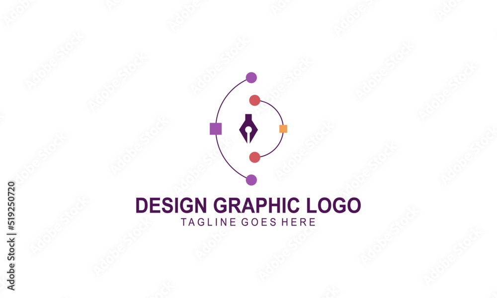 Graphic designer and web design studio tool logo Stock Vector | Adobe Stock