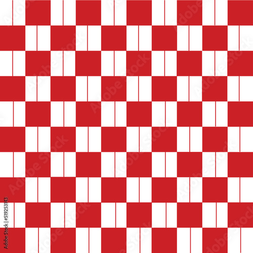 Abstract Vector Seamless red plaid Checkered Squares Pattern grid
