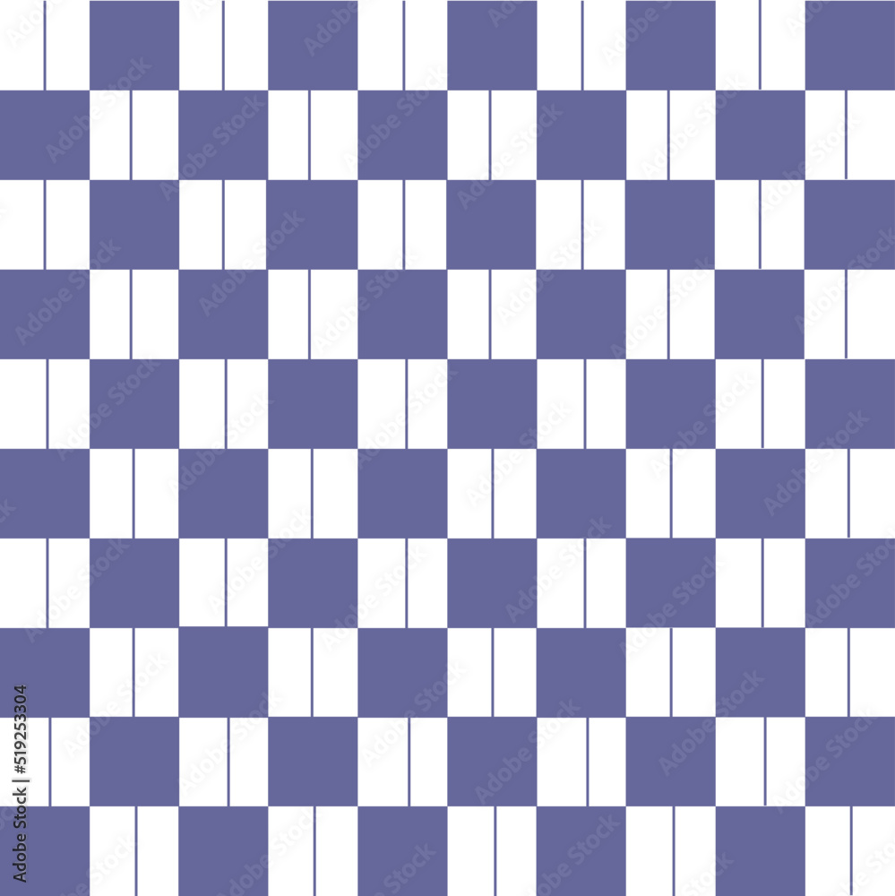 Fototapeta premium Abstract Vector Seamless blue purple plaid Checkered Squares Pattern grid