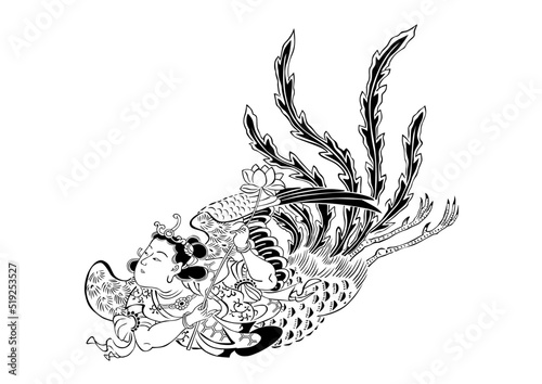 浮世絵　天女　その3