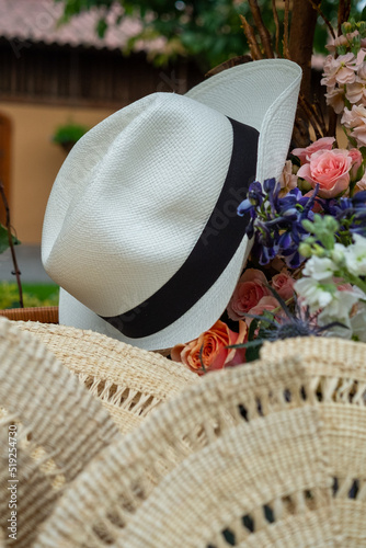 hat with flowers