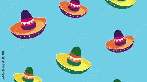 mexican culture mariachi hats animation