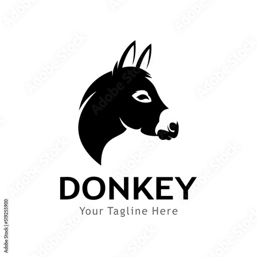 Canvastavla donkey head logo