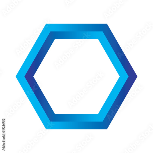Blue Hexagon 3D Icon